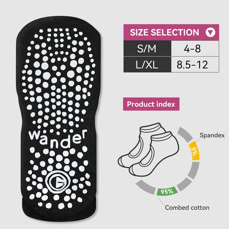 Yoga Socks Non Slip Skid Socks with Grips Pilates Ballet