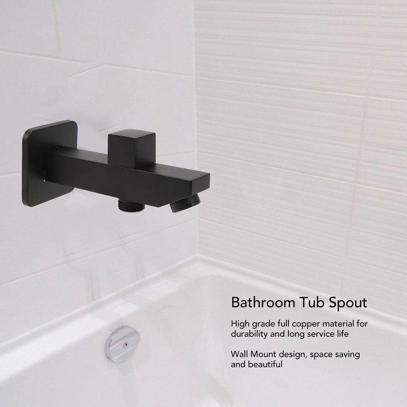 Bathroom Tub Spout Rugged Wall Mount Copper Stylish Reliable Bath