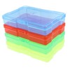 KONTONTY 4Pcs Boxes Clear Plastic Storage Boxes for Items Multi