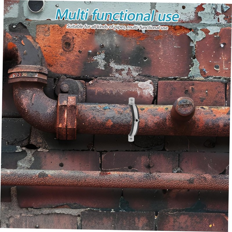 jojofuny 90mm Pipe Clamp Split Ring Hanger Galvanized Steel Wall