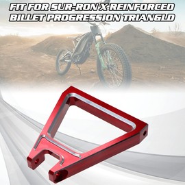 JESTOP Reinforced Billet Rear Progression Triangle Fit for Sur ron Light Bee X/Sur ron S & Segway X160 / X260, Heavy Duty Aluminum Suspension Linkage Triangle, Sur-Ron Segway Accessories (Red)