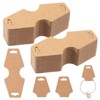Swpeet 200Pcs 4.7"x 2" Kraft Blank Thick Paper Writable Necklace