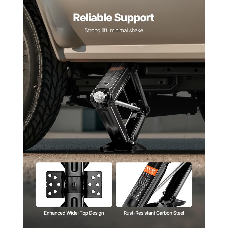 VEVOR 6500 lbs RV Scissor Jacks, 4-23.4 in RV Stabilizer