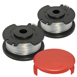 HT-19-401-003-06 HT-19-401-003-07 String Trimmer Spools +Cover Line 0.065" 16 Ft for HT21-401-003-02 HT21-401-003-03 HT19-401-003-07 HT19-401-003-16 Hyper 20V Max Weed Eater Spool (2 Spools, 1 Caps)
