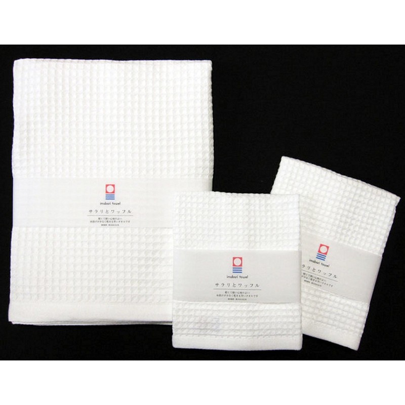 丸山タオル 今治タオル フェイスタオル サラリとワッフル 速乾 薄手 ワッフル 綿 白 約34×80cm
