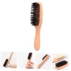 minkissy Wooden Handle Beard Brush Portable Beard Grooming Brush for