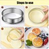 6 Pcs Stainless Steel Baking Rings – 8.5cm Round Crumpet