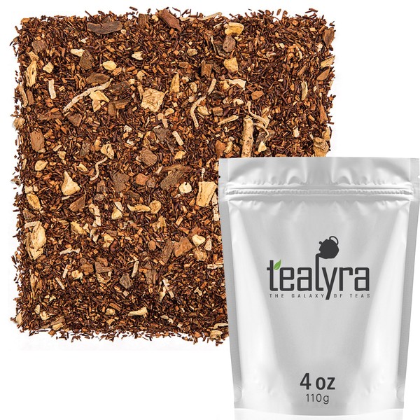 Tealyra - Rooibos Coconut Vanilla Chai - Ginger and Cinnamon with Red Bush Rooibos Herbal Loose Leaf Tea - Antioxidants Rich - Caffeine-Free - 110g (4-ounce)