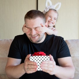 4 x Retro Moustache Recyclable Wrapping Paper Sheets for Men 70cmx50cm - Premium Gift Wrap for Birthday, Anniversary, Father's Day and More - 100% Recycled Funny Eco Friendly Paper