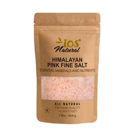IOS Natural Variety Sea Salt with Grinder (Himalayan Pink Fine Salt)