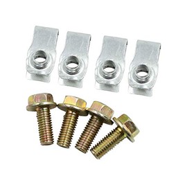 X AUTOHAUX 4pcs Spring Metal U-type Clip with Screws Car mudguard Fasteners