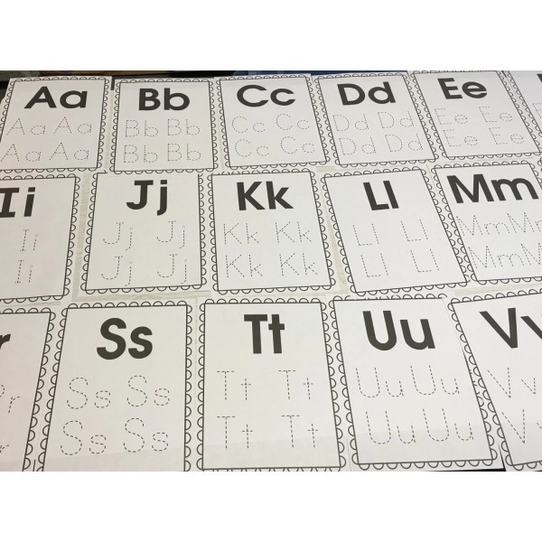 Unbranded Early Writers Alphabet & Numbers - 52 Black Line