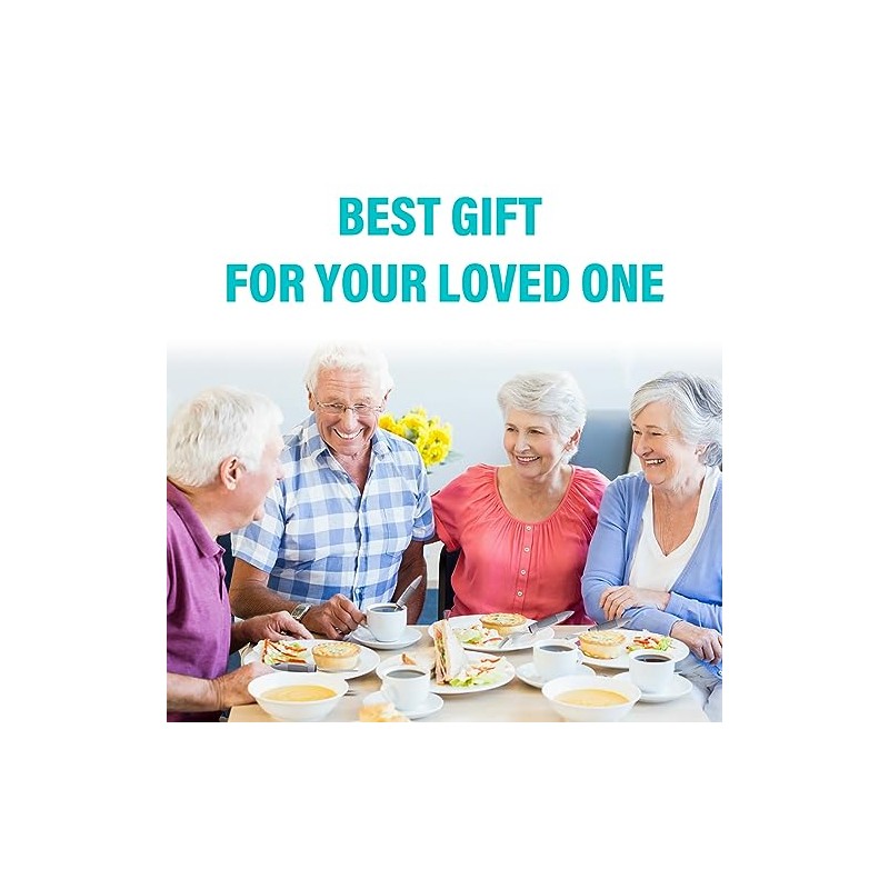 Nourislif Adaptive Utensils 4pcs For Hand Tremors,Elderly, Arthritis,Parkinsons-Built Up Utensils