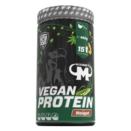 Mammut Nutrition Vegan Whey Protein Powder Nougat - 460 g - 4-Component Plant Protein without Soy, Lactose and Gluten Free - Natural Sweetness Thanks to Stevia - 100% Vegan - No Aspartame