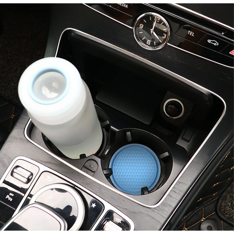 4 Pack Car Cup Holder Coaster, 2.75 Inch Diameter Non-Slip