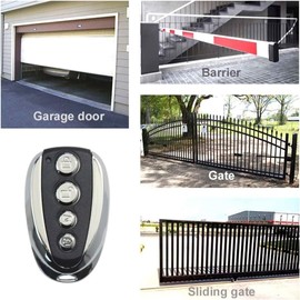 JRSHOME 2024 Upgraded 2 Pcs Gate Remote Controls Transmitter for Automatic Gate Opener Electric Gate Hardware with Rolling Code 433.92MHz