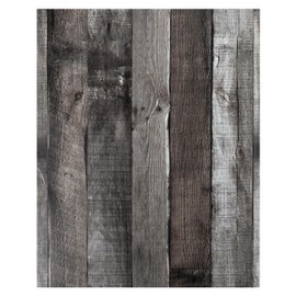 Yun-aeon Natural Wood-Dark Grey Wood Contact Paper Peel and Stick Wallpaper 17.3"x 80"Self Adhesive Removable Vintage Faux Wood Wall Paper Plank Shelf Home Decoration Kitchen Counter Cover Use