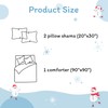 JSD Blue Snowman Kids Comforter Set Queen Size, 3 PC