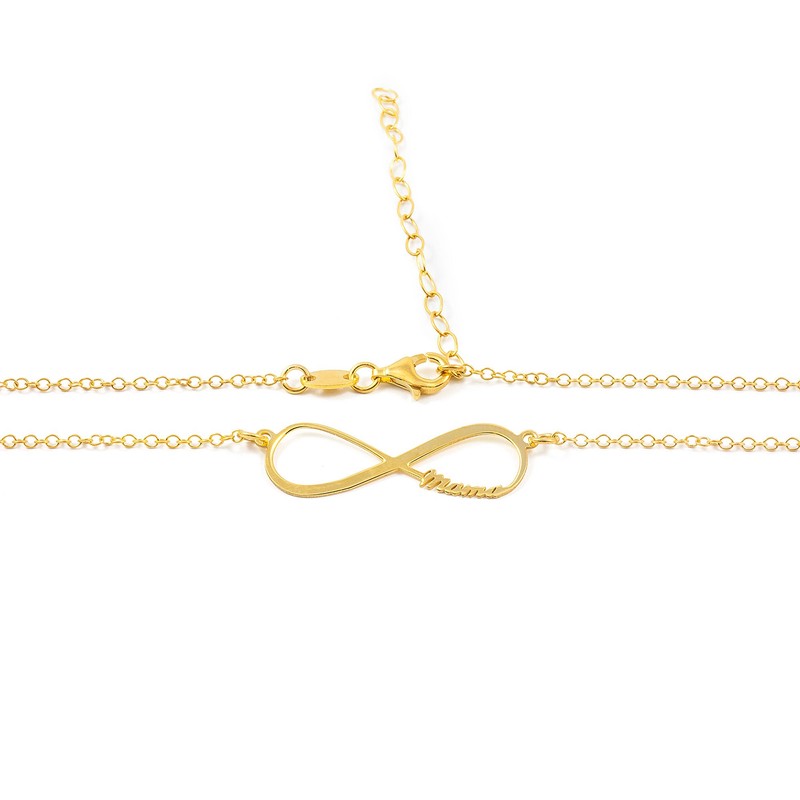 925 Sterling Silver Golden Infinite mama necklace