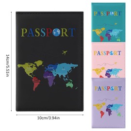 Greyoe Passport Holder, Passport Organiser, Passport Cover, PU Leather Passport Cover, for Men and Women, Holiday Accessories, Travel Essentials, purple, Fashion