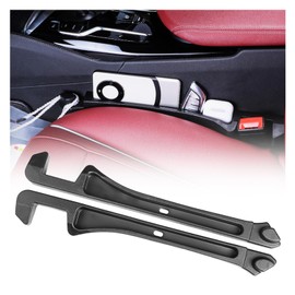 2PCS Car Seat Gap Filler Organizer and Carry Hook,Upgraded Multifunction Gap Filler for Car with Filling Gaps and Storing for Phones Keys,Universal No Drop Seat Guard for Cars