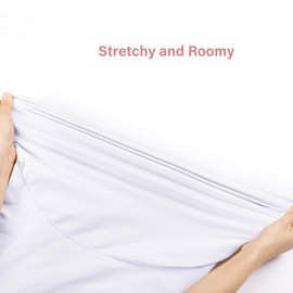 Gratlin Women's Seamless Maternity Shapewear for Dresses Pregnancy Shorts Panties High Waist Mid-Thigh Underwear White Small