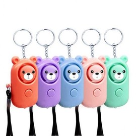 Bear Personal Safety Alarm & Emergency Light for Women & Children TTN Bear Alarm - Purple 2ea