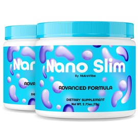 (2 Pack) NanoSlim – Premium Powder Formula with Natural Ingredients to Help Maintain Vital Energy, Active Body and Support a Healthier Lifestyle, Just 1 Scoop for a Better You (60 Servings)