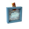 Salvadanaio per Bambini in Stile Nuvola, 16x16 cm, Cornice Blu