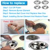 Drip Pan Electric Stove Burner Covers for Whirlpool W10278125, 4