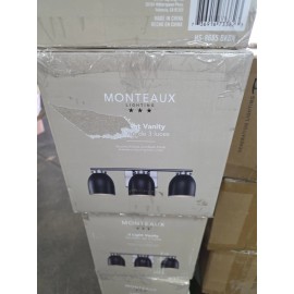 Monteaux Lighting 20 in. 3-Light Brushed Nickel Bathroom Vanity Light Fixture