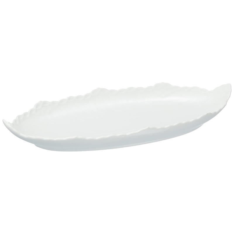 【Authorized Import】Royal Copenhagen White Fluted Half Lace Pickle Dish Plate