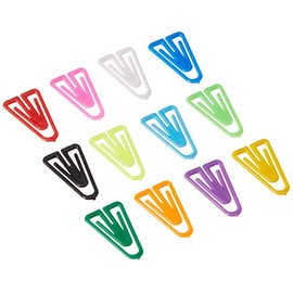Baumgartens Plastiklips Paper Clip -Medium -500/Box -Assorted