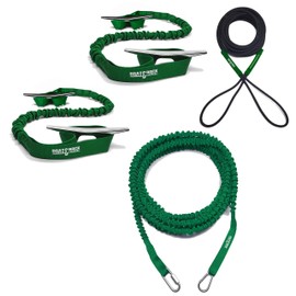 Ultimate Boaters Kit- Dock Ties, Anchor Bungee and Docking Bungee Rope (Green, Dock Tie with 2 Loop Ends)