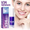 2 x Purple Whitening Toothpaste V34 Toothpaste Purple Corrector Pen