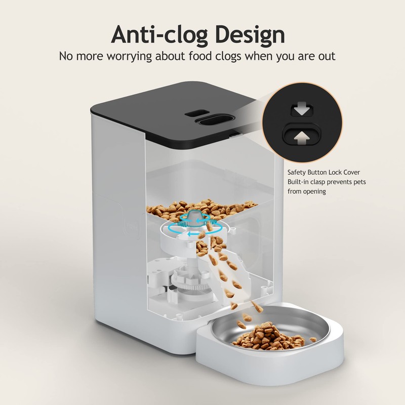 VOLUAS Automatic Cat Feeders - Timed Pet Feeder for Cats