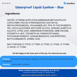 Bissú Waterproof Liquid Eyeliner - 1ml each (03 Blue)