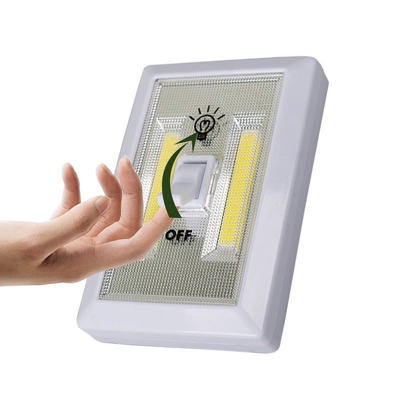 LINLUX Battery Operated Switch LED Lights, Portable Tap Light, Push