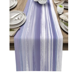 Smile Sunflower Abstract Purple Table Runners 72 inches Long, Farmhouse Linen Dining Table Runner Dresser Scarves,Washable Non-Slip Decorative Table Runners for Wedding Party Holiday Dinner