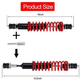 JIAYAN Golf Cart Front or Rear Shock Absorber with Heavy Duty Coil Springs Compatible with E-Z-GO TXT/Medalist 1994+ Gas & Electric Models OEM# 70928-G01 76418-G01 70630-G01 Red (2Pcs)