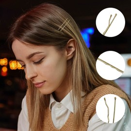 100 Pcs Bobby Pins, Hair Pins with Box, Hair Clips, Long Hair Grips for Women, Girls, Kids, Hair Acessories (2 Inches, Gold)