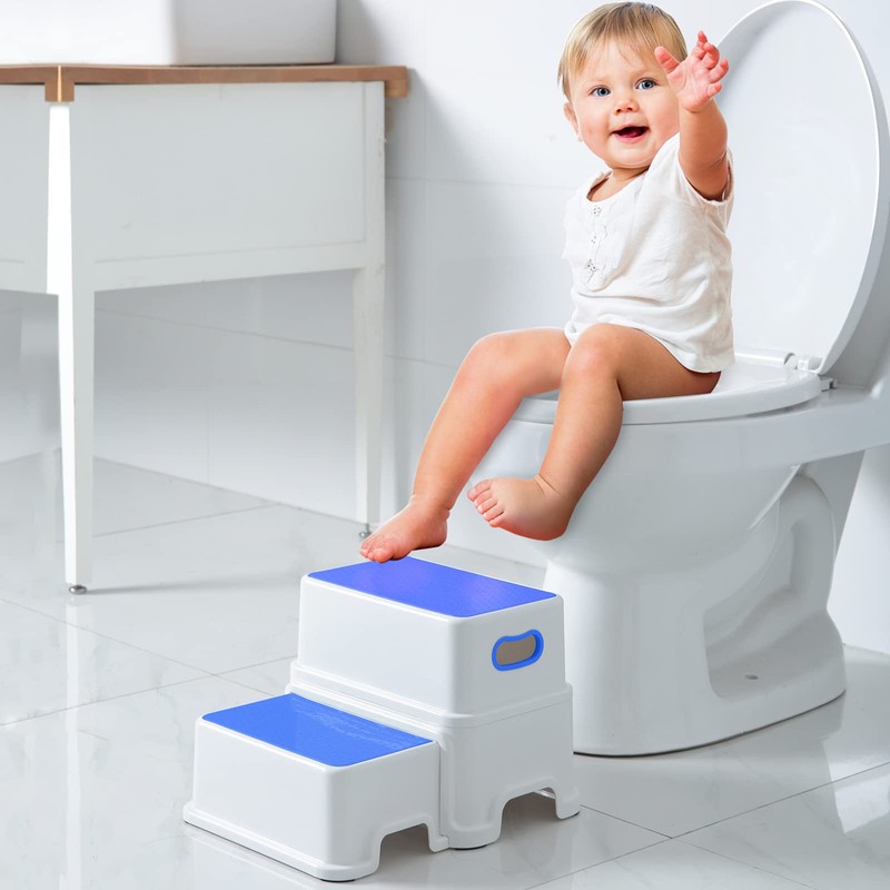 Victostar 2 Step Stool for Kids, Anti-Slip Sturdy Toddler Two