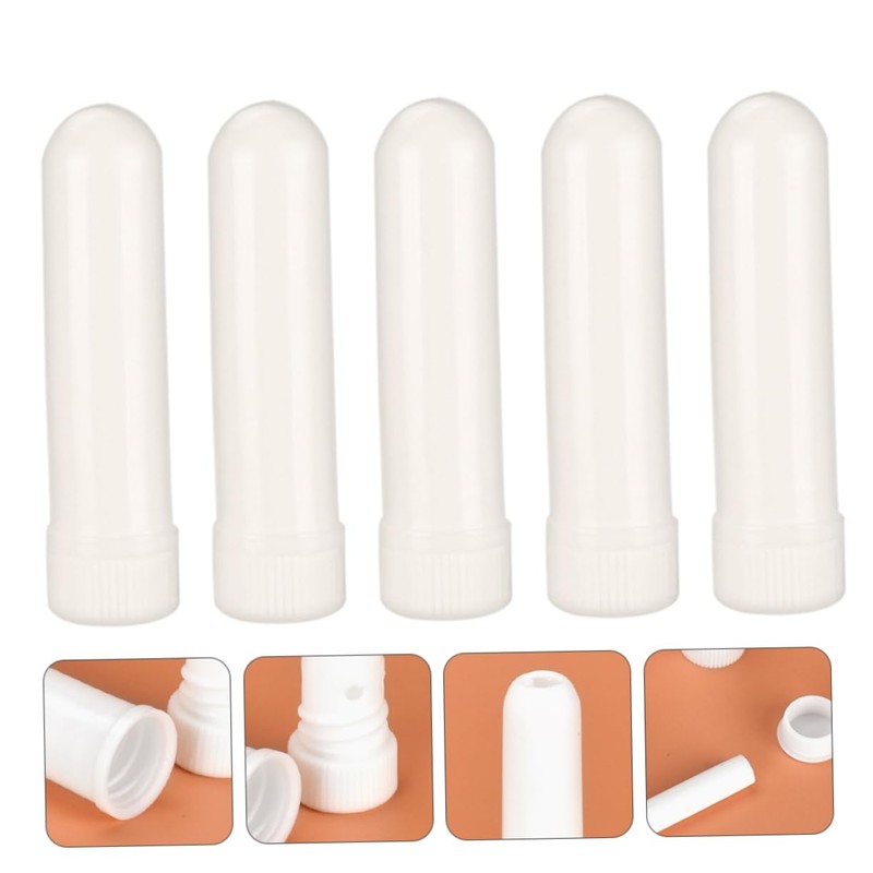 BIUDECO 5pcs Essential Oil Aromatherapy for Nose Breathing Empty Tubes