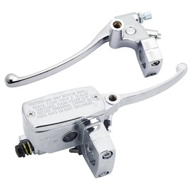 Motorcycle 25mm Steering Wheel (1") Brake Clutch Lever Master Cylinder Set Plated/Universal/Dragster/Vulcan/Shadow