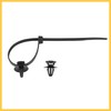 REPAIROCK 10pcs Car Clip Retainer Fastener with Cable Tie Black