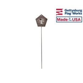 9/11 Bronze Grave Marker for Cemetery, Memorial Flag Holder, Made in USA