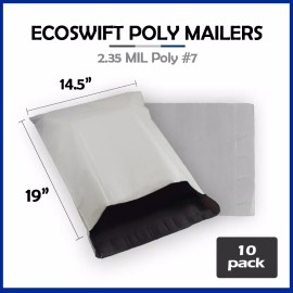 EcoSwift 10 14.5x19 EcoSwift Poly Mailers Plastic Envelopes Shipping Mailing Bags 2.35MIL
