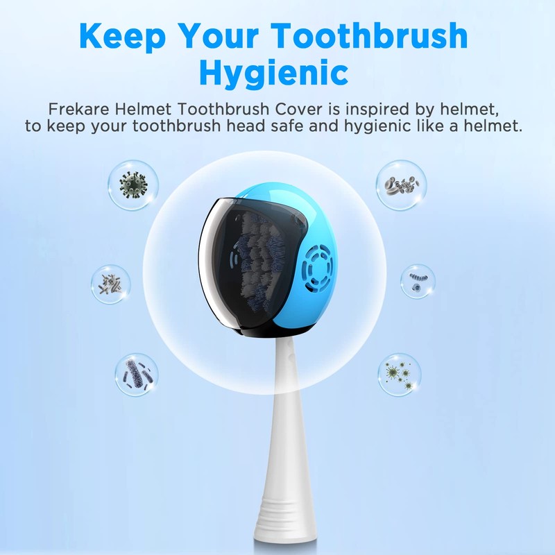 Frekare Helmet Toothbrush Covers Caps, Fits Most Manual and Electric
