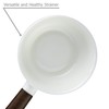EIKS Ceramic Tea Strainer Filter with Wooden Handle for Loose
