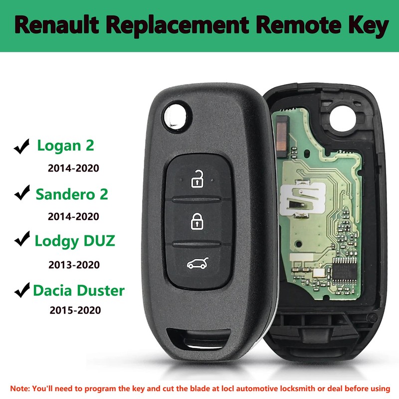 Heart Horse 3-Button Car Key Shell Remote Control Key Case